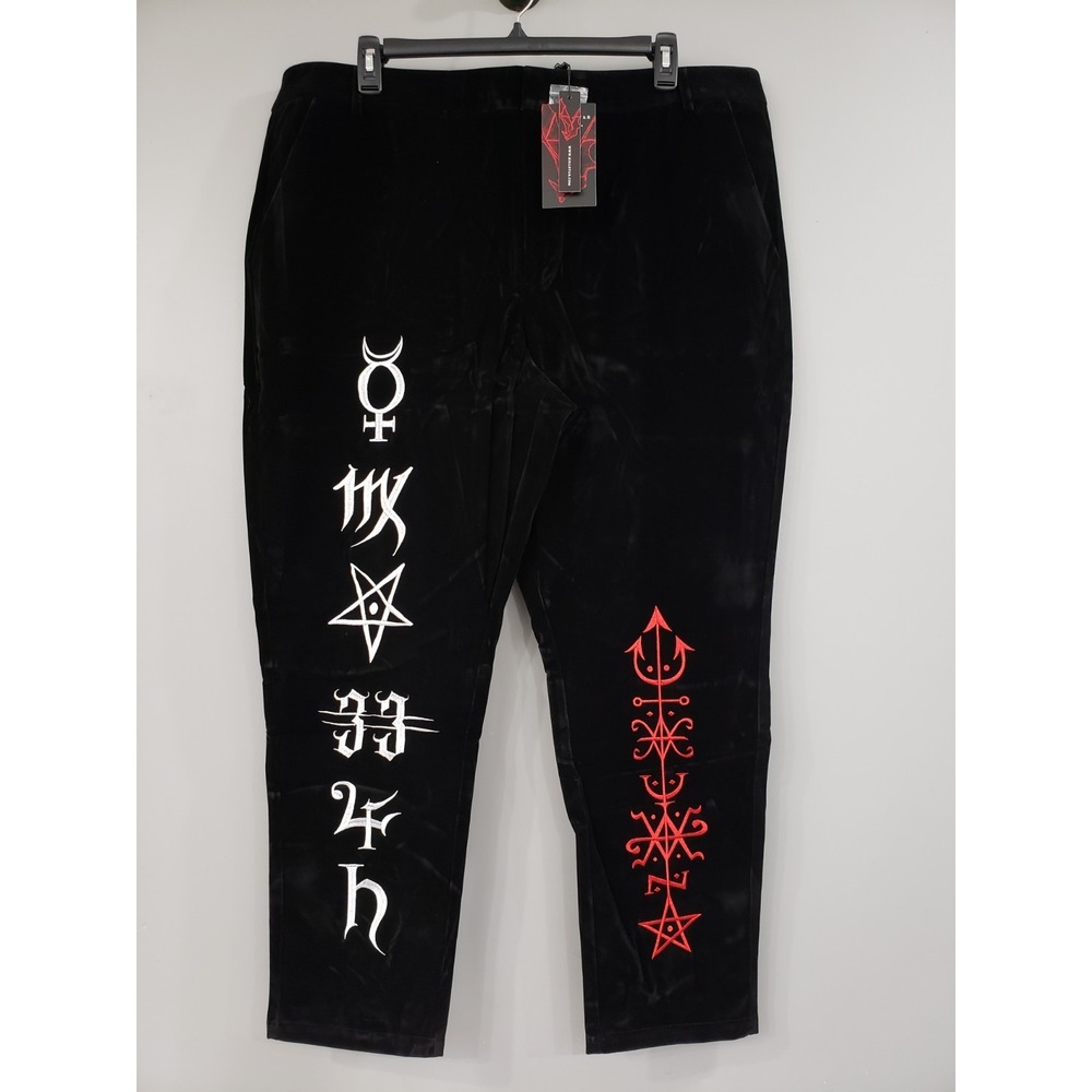 NEW SIZE 4XL KILLSTAR Womens Velvet Velour enthroned trouser pants gothic punk